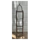 Black Wrought iron etagere. 66x13