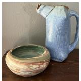 Dessert Sands Pottery Handmade Swirl Bowl 6wide,