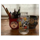 Mickey Mouse 100 years of magic glass cup. 6in. 2