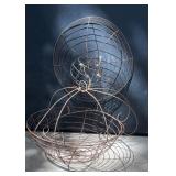 Galvanized Wire Garden Baskets Half Spheres