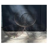Galvanized Wire Garden Baskets Half Spheres
