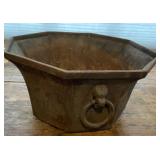 Vintage cast iron Japan WOCO planter 12 in wide
