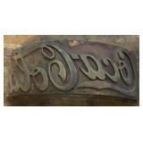 Vintage Coca Cola brass curved printing block 4.5