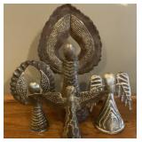 4 Haitian Metal Angels Art Sculptures, Larger one