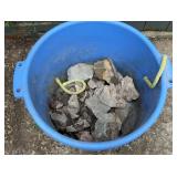 Misc rock specimans, geodes, heavy-duty blue