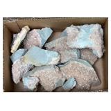 Mineral rock specimens pink crystals