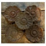 33 Vintage cast iron 4 in Rosettes