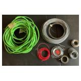 Extension cord, spools of wire
