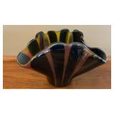 Vintage Art Glass Ruffle Vase 5x8