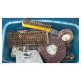 Brushes, galvanized steel wire, sanding tools,