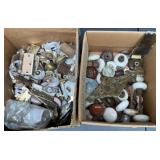 Antique door hardware, doorknobs, hinges,