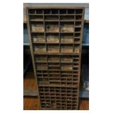 Vintage wood printers tray 13x32.5