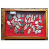 41 Native American Stone Arrowhead Collection