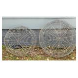 Galvanized Wire Garden Baskets Half Spheres