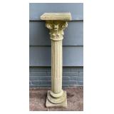 Corinthian-style column pedestal, 9.5x9.5x39.5