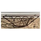 Metal outdoor wall plant holder. 28x11x8