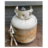 Blue rhino propane tank half full
