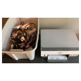 HP Printer untested, box of cords
