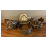 Handcrafted Metal Cuff Bracelets & Heart Pendant