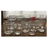 16 Glass cups tallest 6in