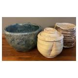 Lidded Vessel, Bowl & Primitive Forms, pot with