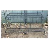 Metal 3 tier plant stand, 29 inches tall x 38