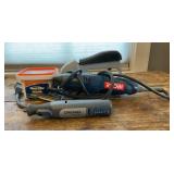 Ryobi sander, powers on. Power shot stapler.