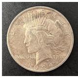 1924-P Peace Silver Dollar