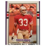 2 1988 Topps cards NFL Roger Craig John Stephens