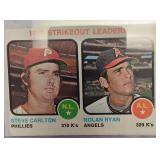 2 1973 Topps Nolan Ryan Steve Carlton Cards