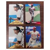 1990ï¿½s lot of 4 Deion Sanders raw baseball cards