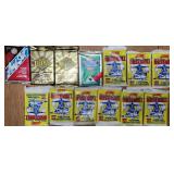 13 MLB Unopened VTG Packs late 80s Early 90s