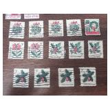 Lot of 19 used VTG Christmas stamps