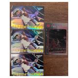 Lot of 4 Allen Iverson NBA cards, 3 matching