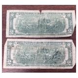 Lot of 2 1995 $2 bills