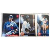 3 VTG Strawberry Gwynn & Hershiser Cards