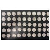 Lot of 50 Mercury head dimes 1920s-1940s