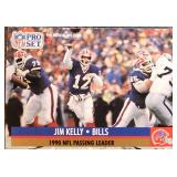 1991 Jim Kelly NFL Pro Set Passing Leader Card