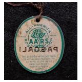 Vintage AARS Pascali Rose Metal Plant Tag