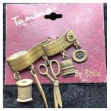 Tamina Sewing Theme Brooch with Charms
