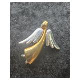 Signed Giovanni Two-Tone Angel Brooch