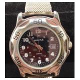 Menï¿½s Watch-It Quartz Watch w/ Mesh Band