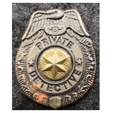 Vintage Private Detective Badge with Eagle Emblem