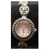 Vintage Ornate Silver-Tone Quartz Watch