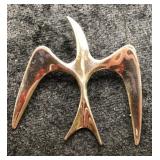 Napier Modernist Silver Tone Bird Brooch