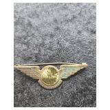 Vintage Delta Jr. Stewardess Wings Pin