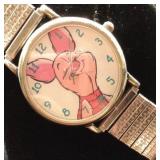 Vintage Timex Disney Piglet Stretch Band Watch
