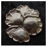 Vintage Silver-Tone Hibiscus Brooch