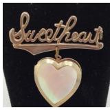 1940s ï¿½Sweetheartï¿½ WWII Heart Locket Gold Filled