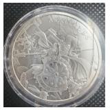 1 oz .999 Fine Silver ï¿½Achillesï¿½ Round